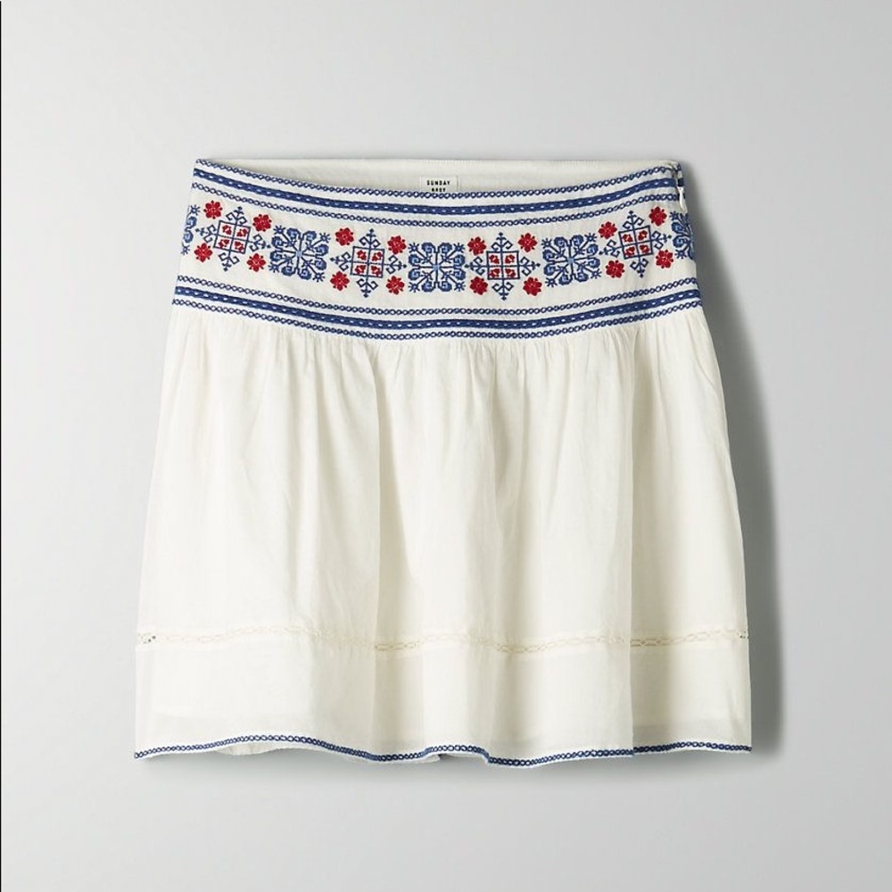 Sunday’s best embroidered skirt